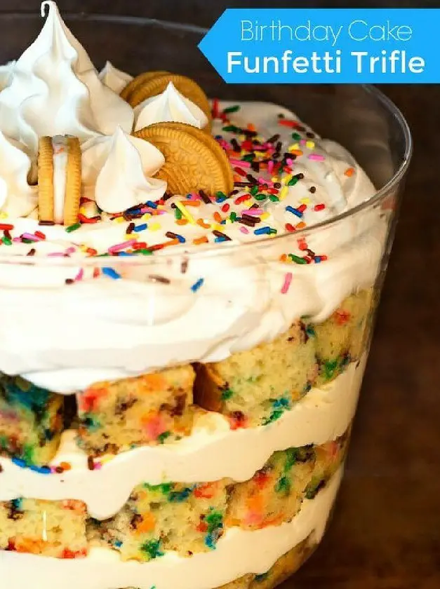 Birthday Cake Funfetti Trifle