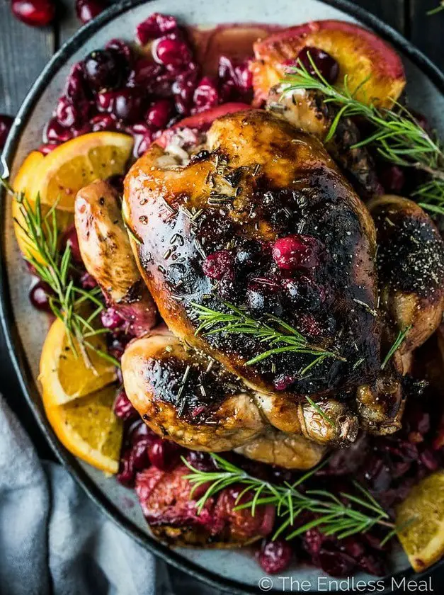 Orange Cranberry Roast Chicken