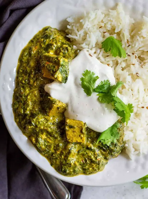 Vegan Saag Paneer – Palak Tofu Curry