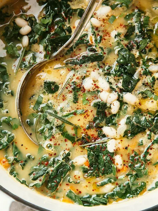 Creamy White Bean Soup with Kale