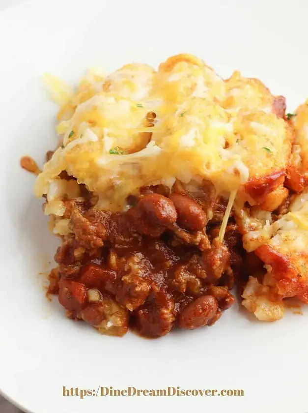 Chili Cheese Tater Tot Casserole