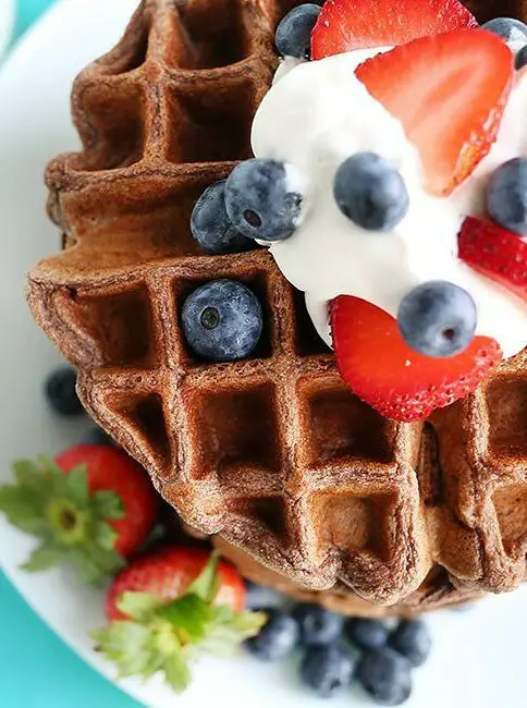 Chocolate Protein Waffles