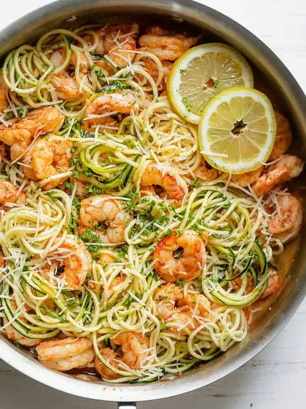 Healthy Shrimp Scampi with Zucchini Noodles