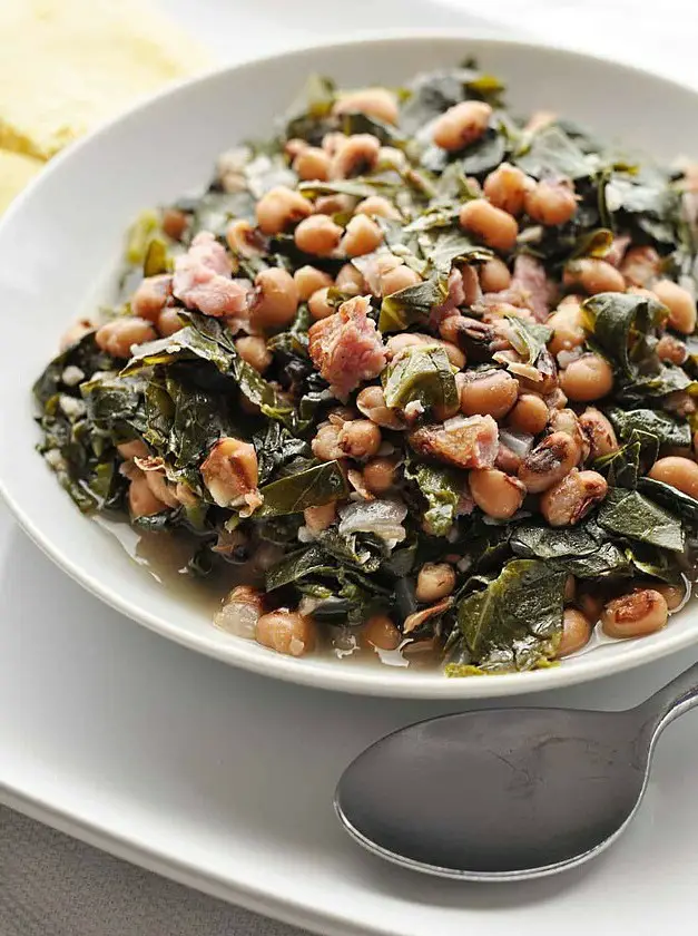 Southern Black Eyed Peas and Collard Greens