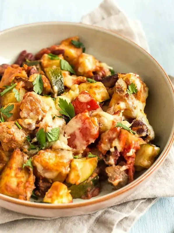 Mexican Bean and Potato Bake