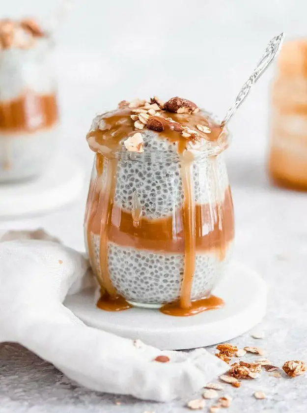 Vegan Salted Caramel Chia Seed Pudding