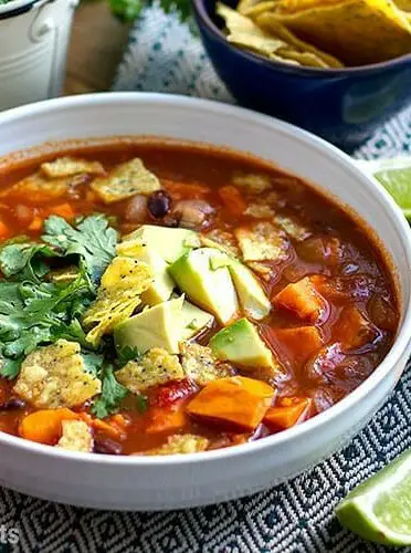 Instant Pot Sweet Potato Tortilla Soup