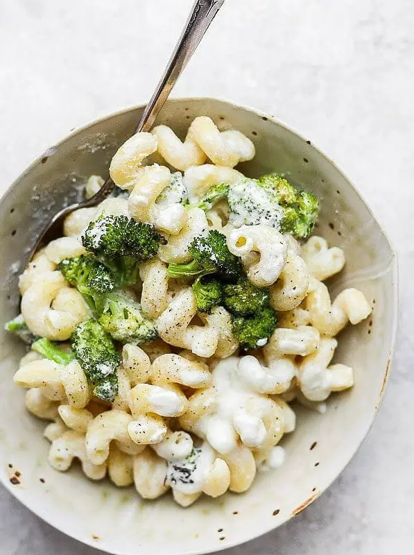 Goat Cheese Mac and Cheese + Roasted Broccoli