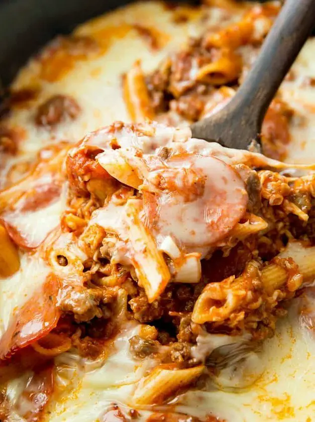 Crock Pot Pizza Casserole