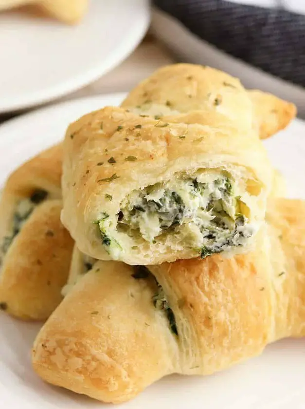 Spinach Artichoke Crescent Rolls