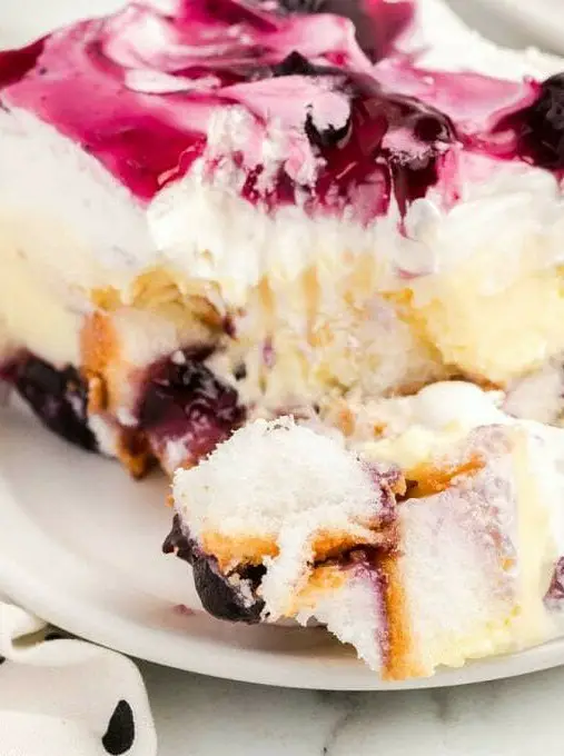 Blueberry Angel Food Cake