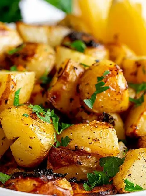 Slow Roasted Greek Lemon Potatoes