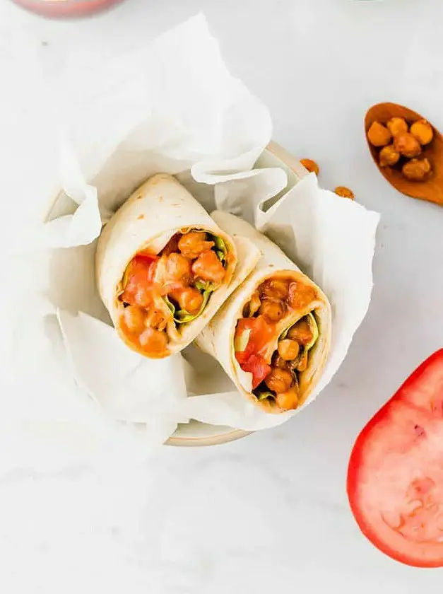 Vegan BBQ Chickpea Wraps