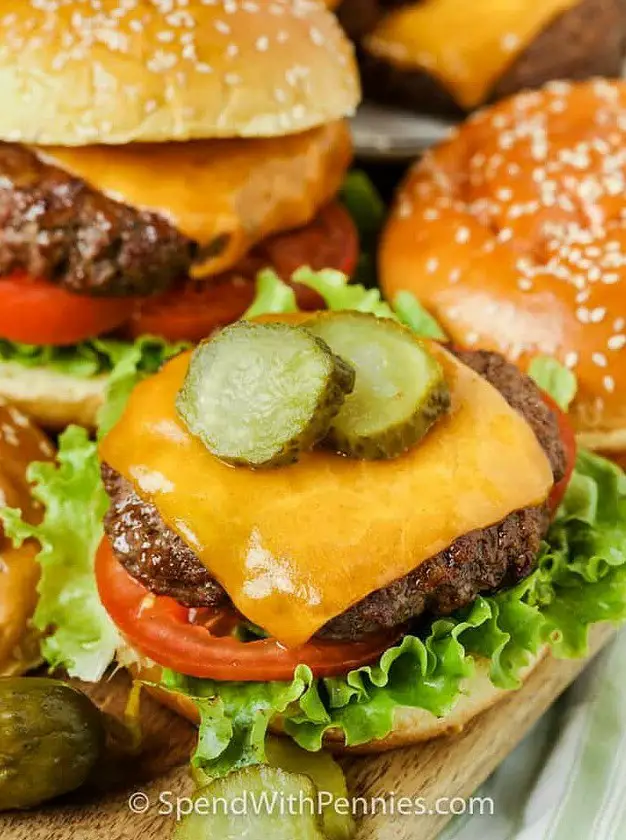 Air Fryer Hamburgers