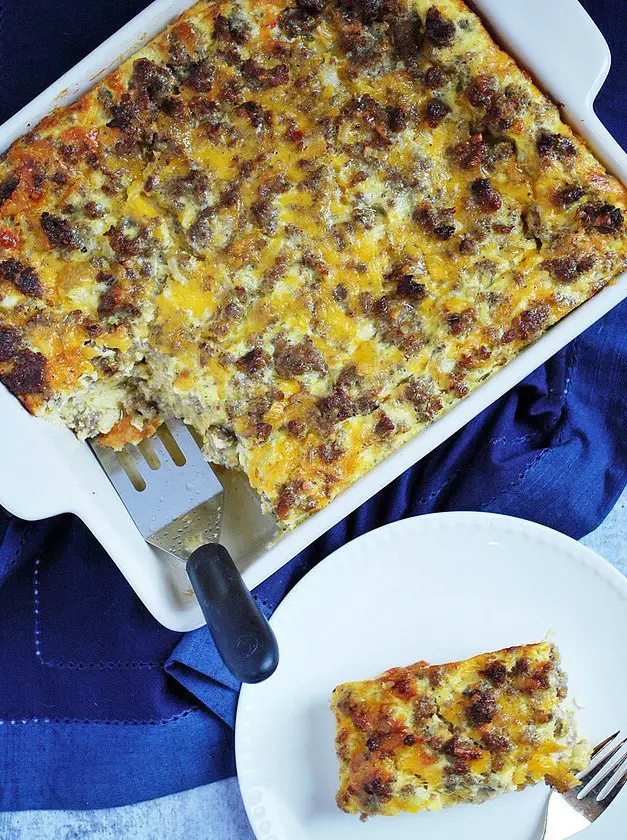 Sausage and Egg Overnight Breakfast Casserole