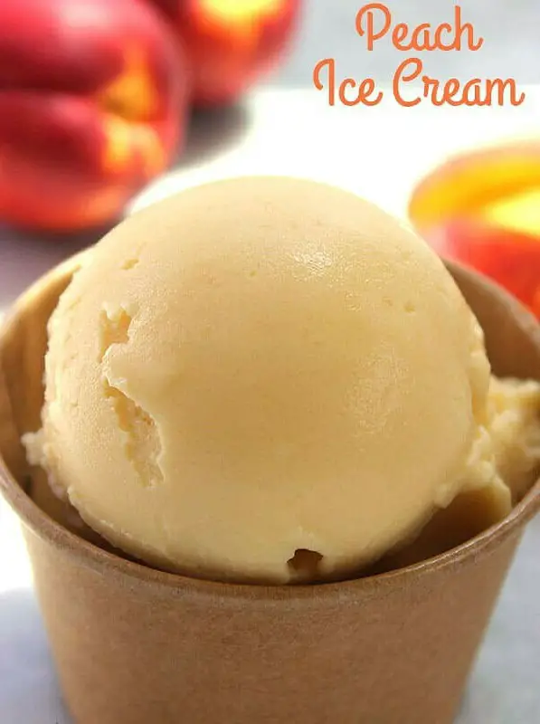 Blender Peach Ice Cream