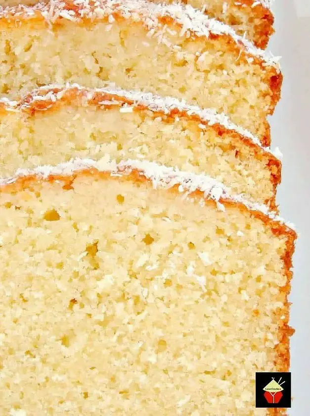 Moist Coconut Pound Loaf Cake