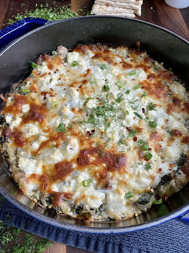 Baked Spanakopita + Artichoke Dip