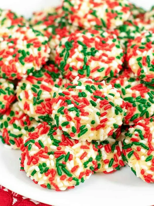 Christmas Sprinkle Pudding Cookies