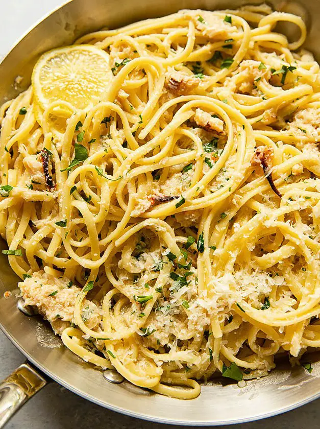 Easy Crab Linguine