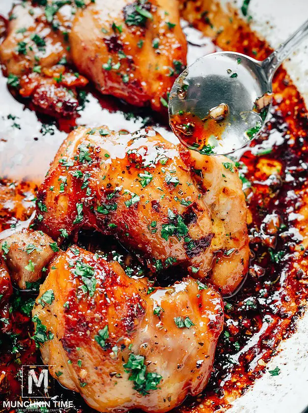 Baked Honey Garlic Chicken Thighs