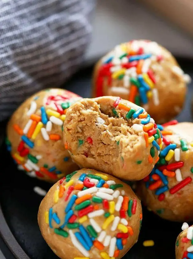 Cake Batter Protein Balls