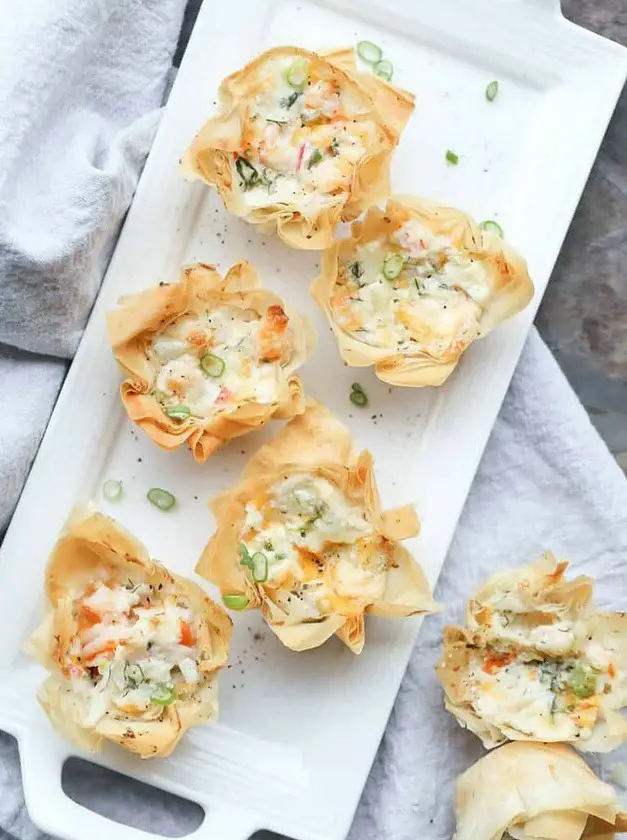 Seafood Phyllo Cups Appetizers