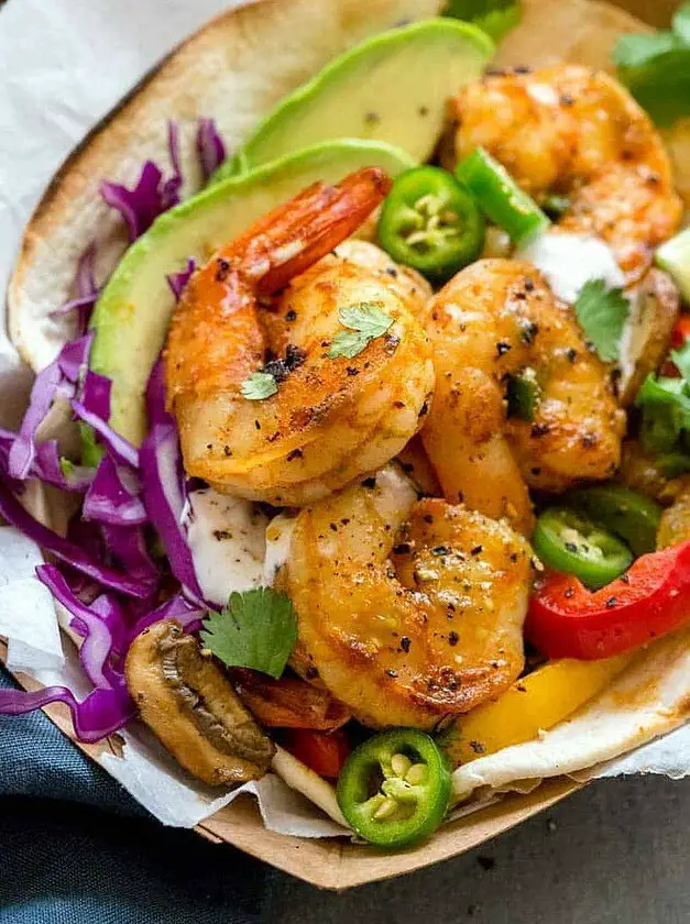 Spicy Shrimp Fajitas