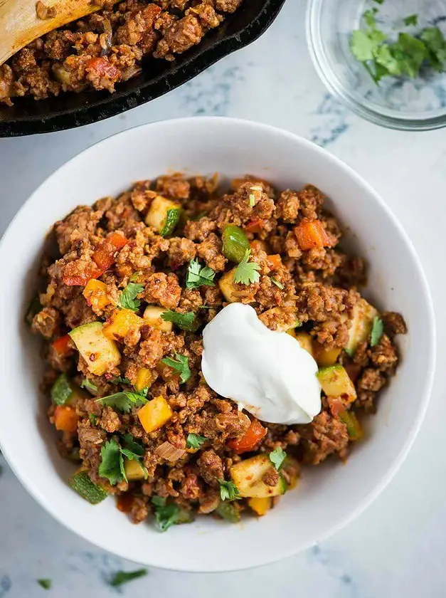 Healthy Ground Beef Vegetable Skillet