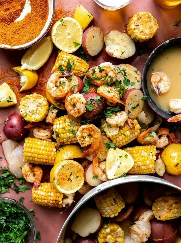 Shrimp Boil with Garlic Butter