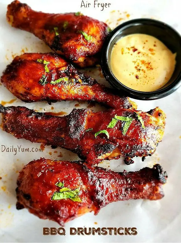 Crispy Air Fryer BBQ Chicken Drumsticks