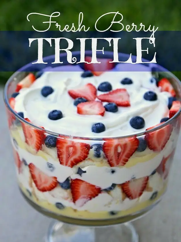 Fresh Berry Trifle Dessert