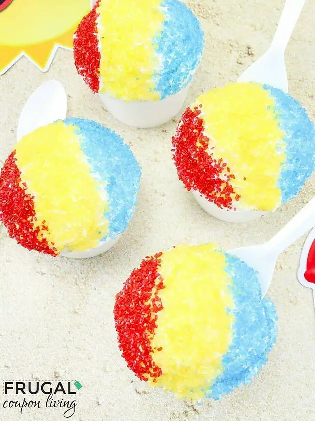 Snow Cone Summer Cupcakes