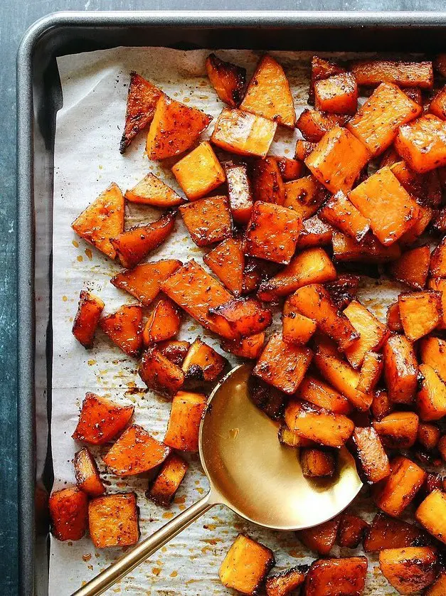 Sweet and Spicy Roasted Butternut Squash