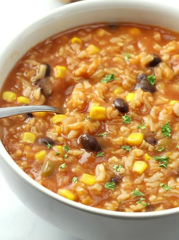 Beans and Rice Taco Soup