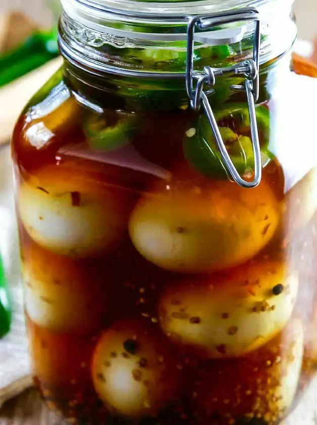 Pickled Eggs with Jalapenos