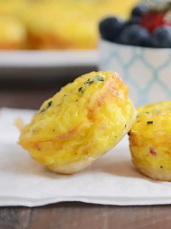 Mini Ham and Cheese Quiches