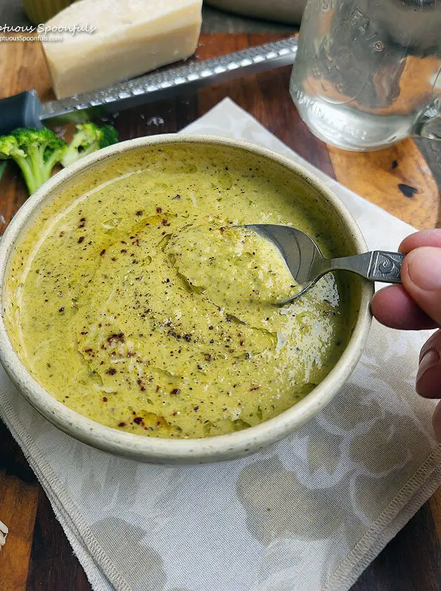 Creamy Parmesan Broccoli Asparagus Soup