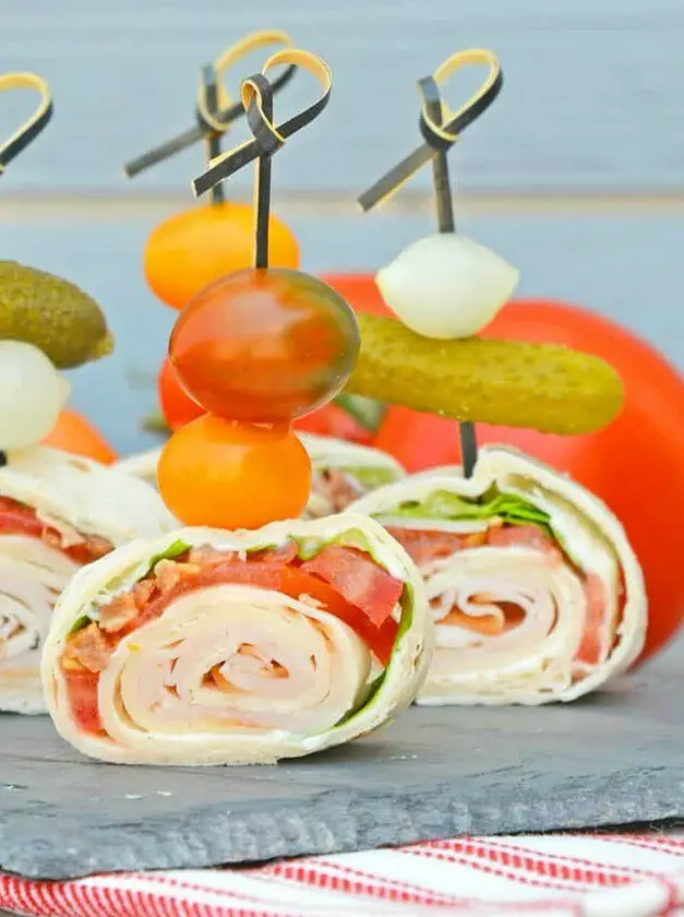 Club Sandwich Pinwheels