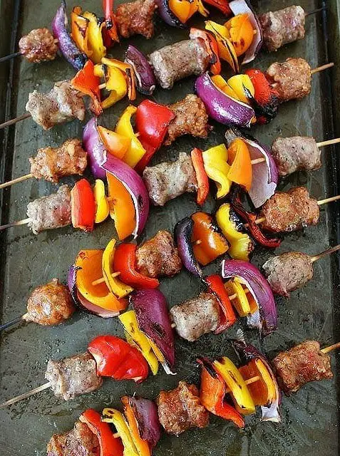 Sausage and Pepper Skewers