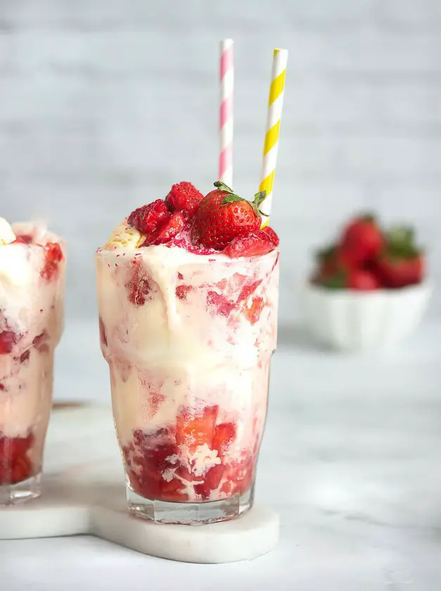 Strawberry Patch Ice Cream Soda Float