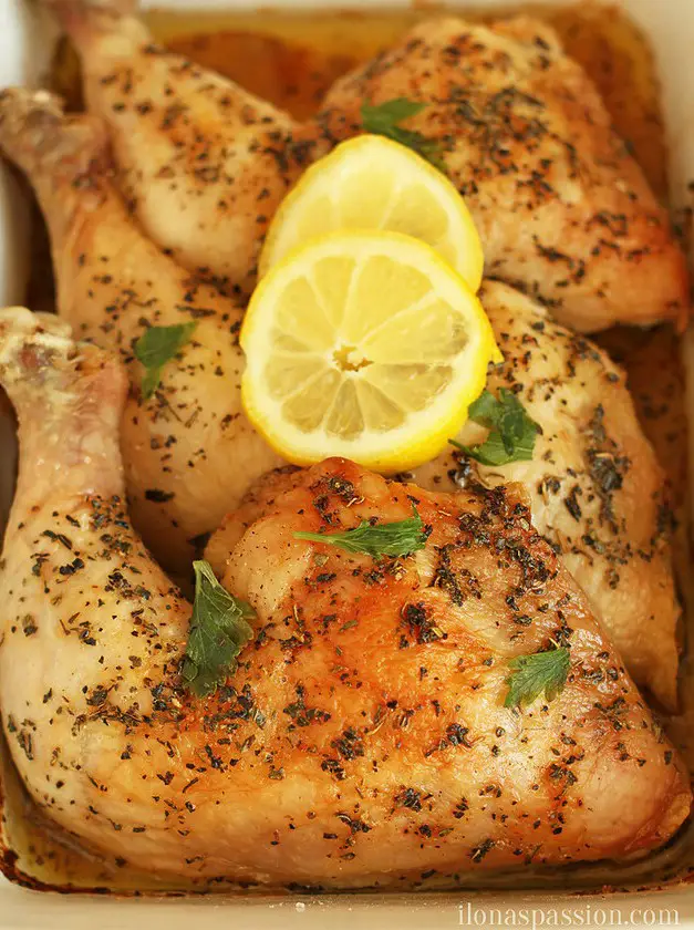 Basil Baked Chicken Legs