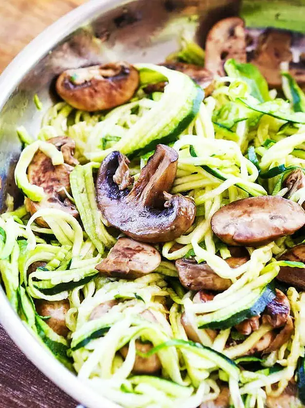 Sauteed Zoodles with Mushrooms