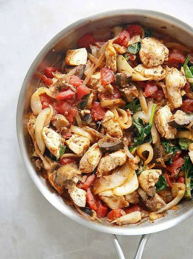 One-Pan Eggplant Chicken Dinner