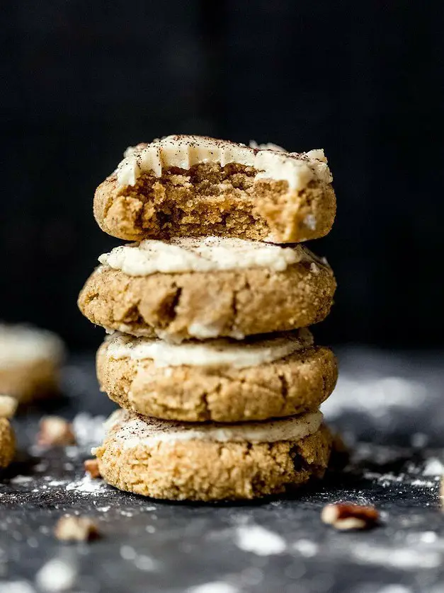 Soft Paleo Pumpkin Cookies with Salted Maple Frosting