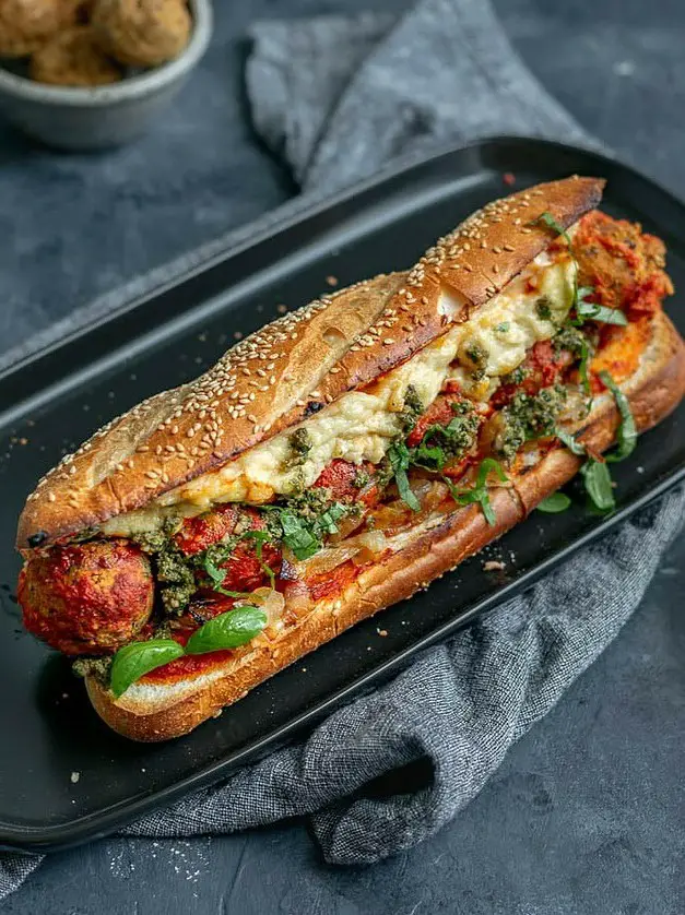 Vegan Chickpea Meatball Subs