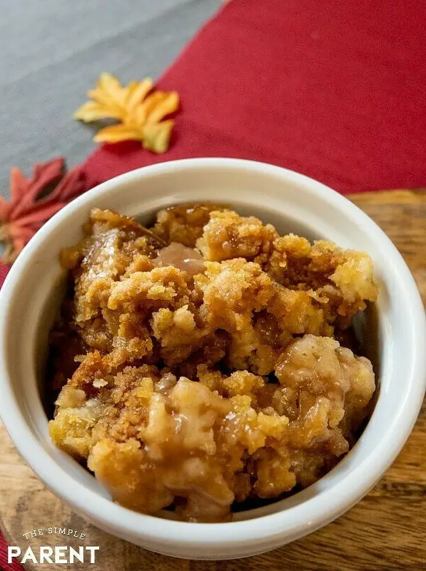 Crockpot Caramel Apple Dump Cake