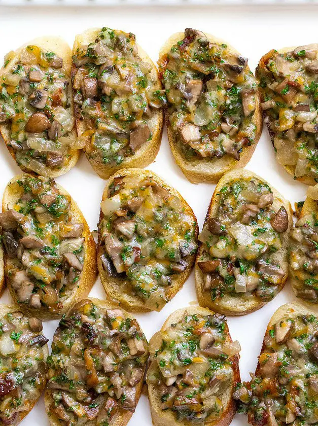 Hot Mushroom Canapés