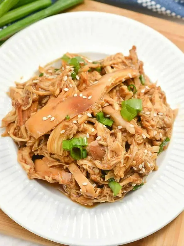 Keto Shredded Crock Pot Teriyaki Chicken