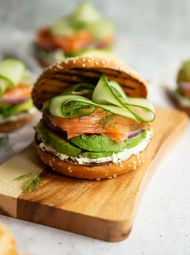 Salmon Bagel Sandwich